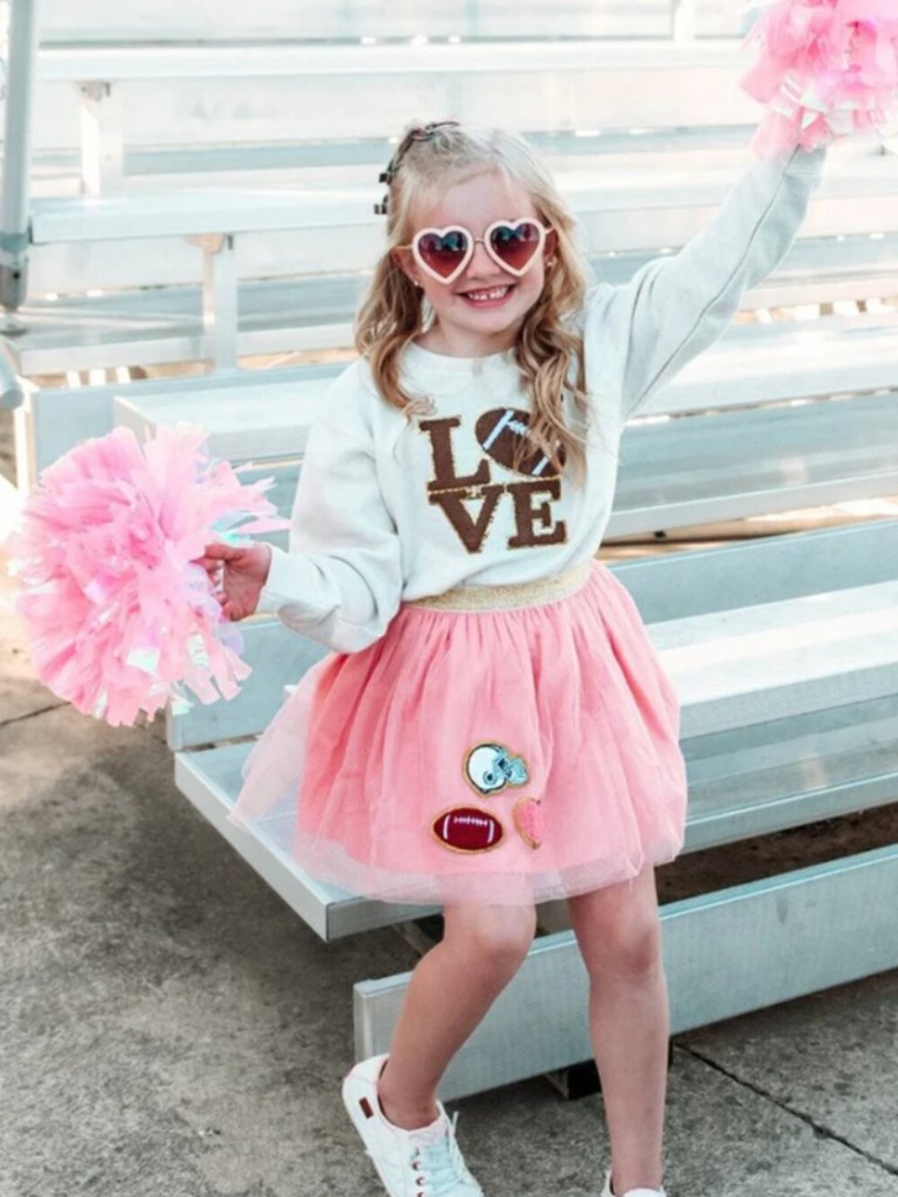 NWT Sweet Wink Girls Sparkle Football Tutu Pink Skirt - Picture 2 of 4